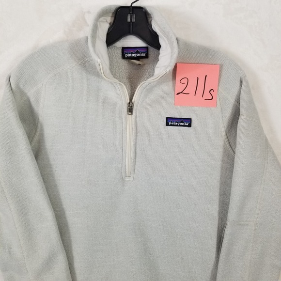 Patagonia Womens Better Sweater 1/4 Zip Fleece Pullover Light Grey Medium - Picture 7 of 7